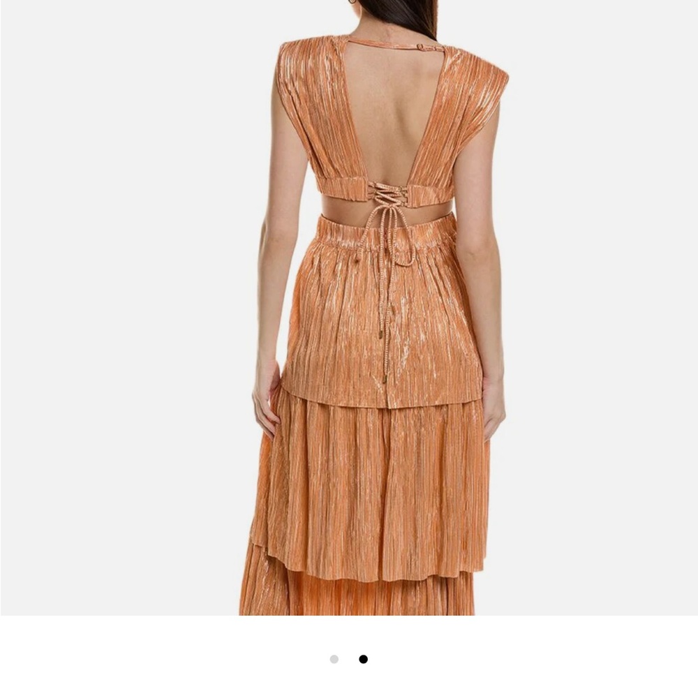 Sabina Musayev Athena Dress - Peach/Orange - Small